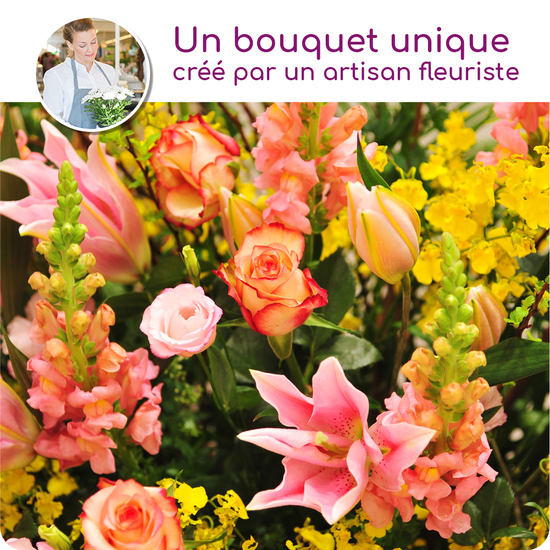 Au Coin De Ma Rue Courses En Ligne Bouquet Du Fleuriste Colore Pour Un Deuil