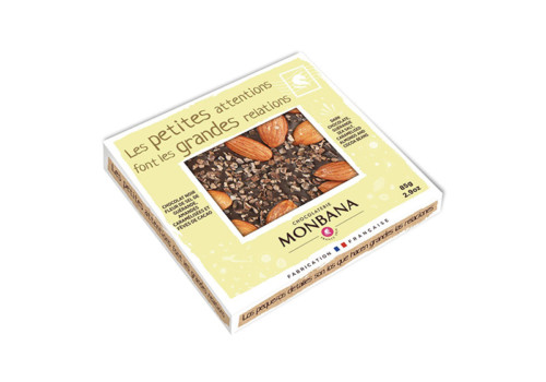 Carrés de chocolat noir origine Papouasie MONBANA